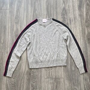 Brodie Cashmere - 100% Cashmere Light Grey Crewneck Sweater - Size XS